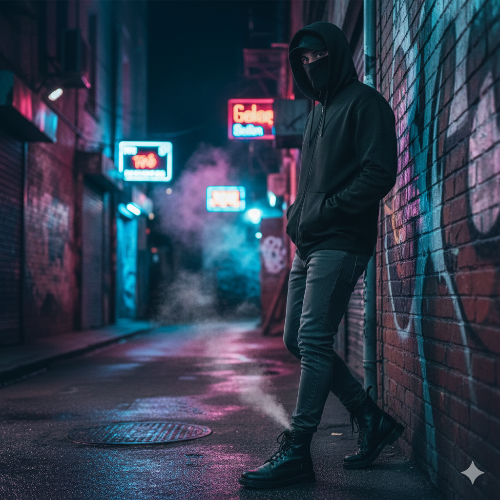 Ninja Hoodie for Men | Winter Fashion | Street Style Zip Mask Hoodie | Warm Fleece Hooded Jacket