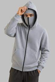 Ninja Hoodie for Men | Winter Fashion | Street Style Zip Mask Hoodie | Warm Fleece Hooded Jacket