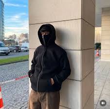 Ninja Hoodie for Men | Winter Fashion | Street Style Zip Mask Hoodie | Warm Fleece Hooded Jacket
